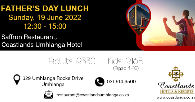 Father's Day Lunch @ Coastlands Umhlanga Hotel