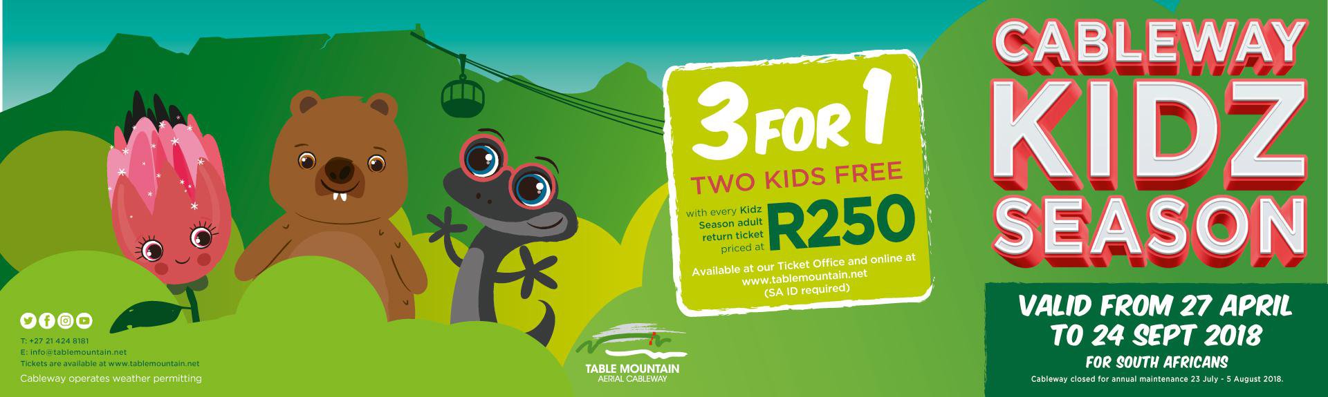 Table mountain kids season 2018 | Cape Town | Attractions & Activities
