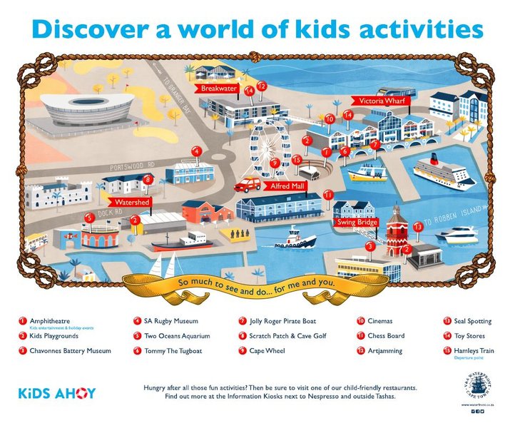 Map of kids activities in Cape Town this School holiday