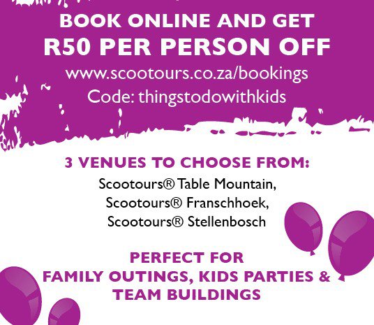 Adventure activities near Cape Town | Scootours Coupon | Things to do with Kids