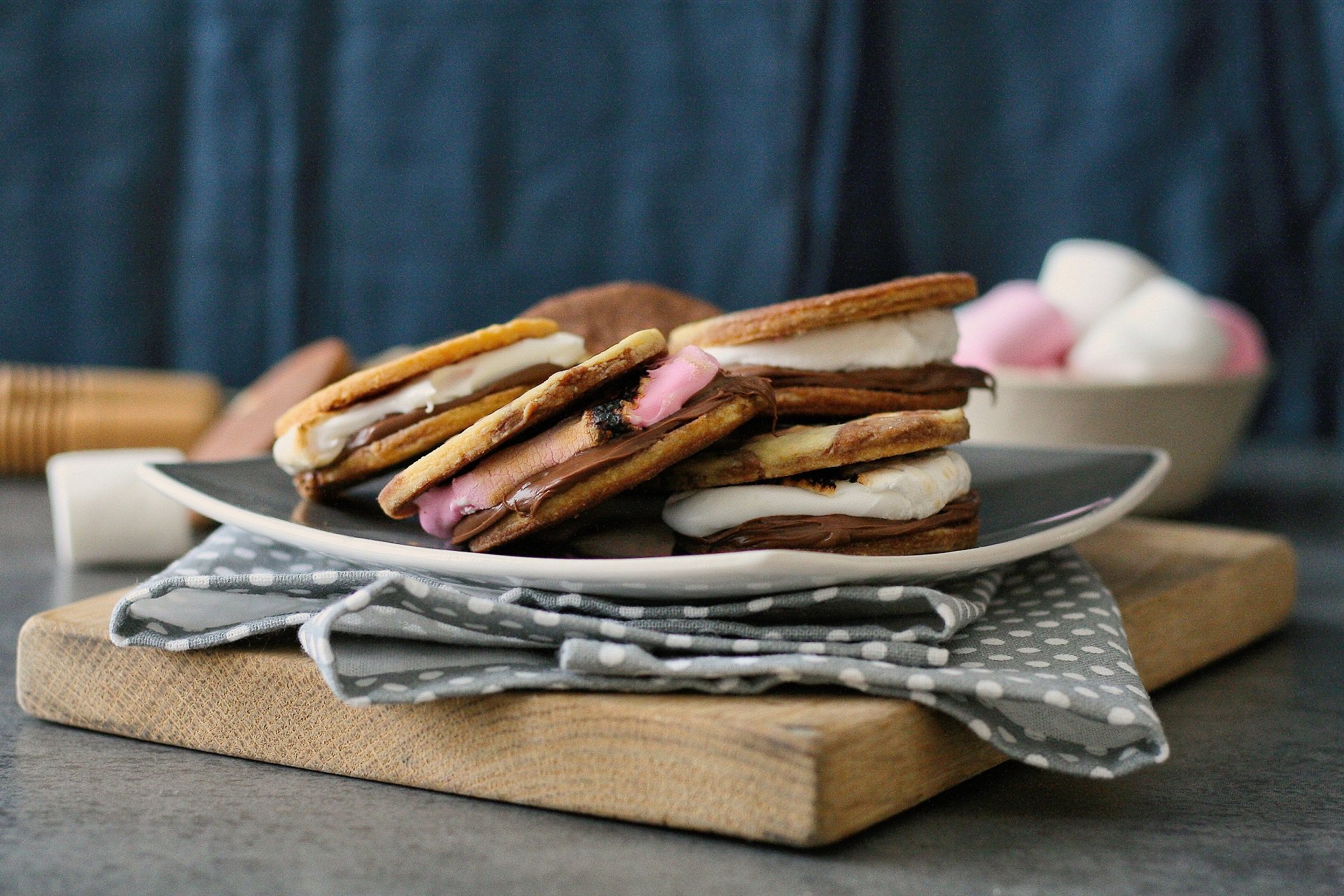 Butter Cookie And Nutella S'mores