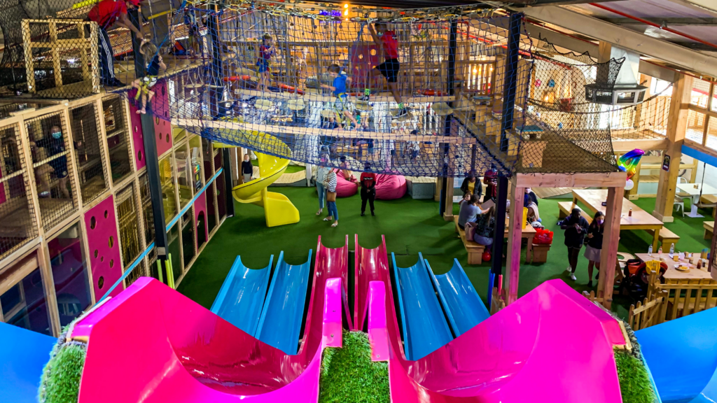 Indoor slides and play area at Playstation by Rush for young children in Cape Town