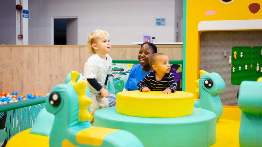Young children enjoying indoor play at Roar Around Adventure Play Park in Somerset West