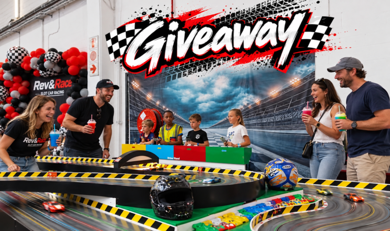 Families enjoying Rev&Race slot car racing in Cape Town